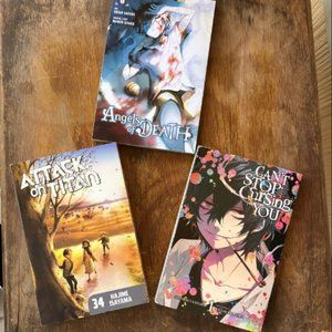 Angels of Death; Attack on Titan; Can't Stop Cursing You; Manga Books